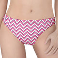 Pink White And Navy Chevron Print Women's Thong