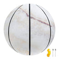 Pink White Grey Marble Print Basketball