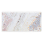 Pink White Grey Marble Print Beach Towel