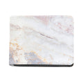 Pink White Grey Marble Print Bifold Wallet