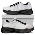 Pink White Grey Marble Print Black Chunky Shoes