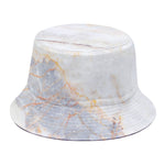 Pink White Grey Marble Print Bucket Hat