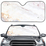 Pink White Grey Marble Print Car Windshield Sun Shade