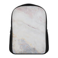Pink White Grey Marble Print Casual Backpack