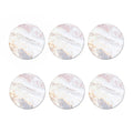 Pink White Grey Marble Print Coaster Set