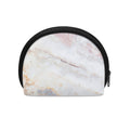 Pink White Grey Marble Print Coin Purse