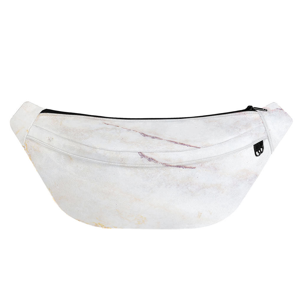 Pink White Grey Marble Print Fanny Pack