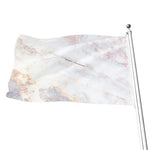 Pink White Grey Marble Print Flag