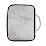 Pink White Grey Marble Print Front Pocket Bible Bag