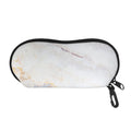 Pink White Grey Marble Print Glasses Case