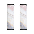 Pink White Grey Marble Print Handle Covers