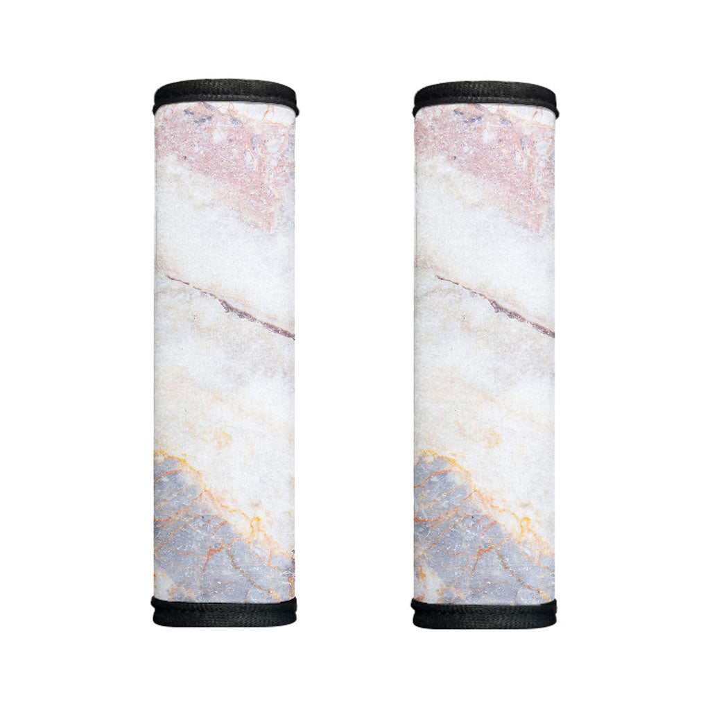 Pink White Grey Marble Print Handle Covers