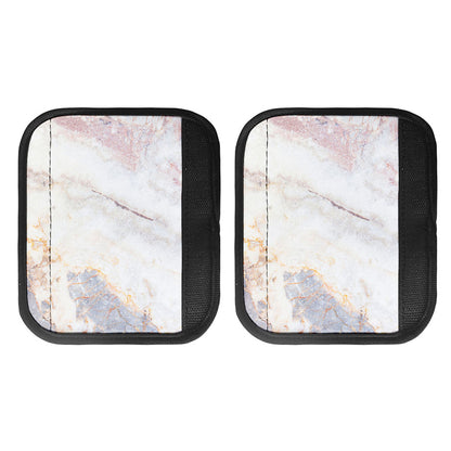 Pink White Grey Marble Print Handle Covers