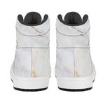 Pink White Grey Marble Print High Top Leather Sneakers