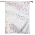 Pink White Grey Marble Print House Flag