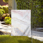 Pink White Grey Marble Print House Flag