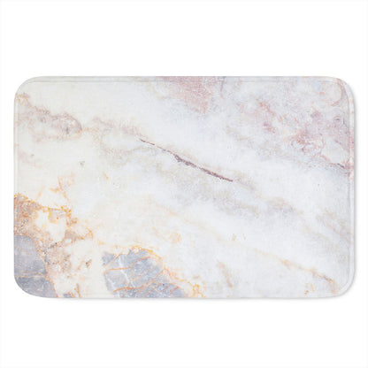Pink White Grey Marble Print Indoor Door Mat