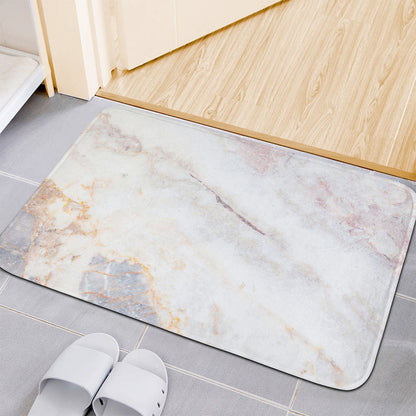 Pink White Grey Marble Print Indoor Door Mat