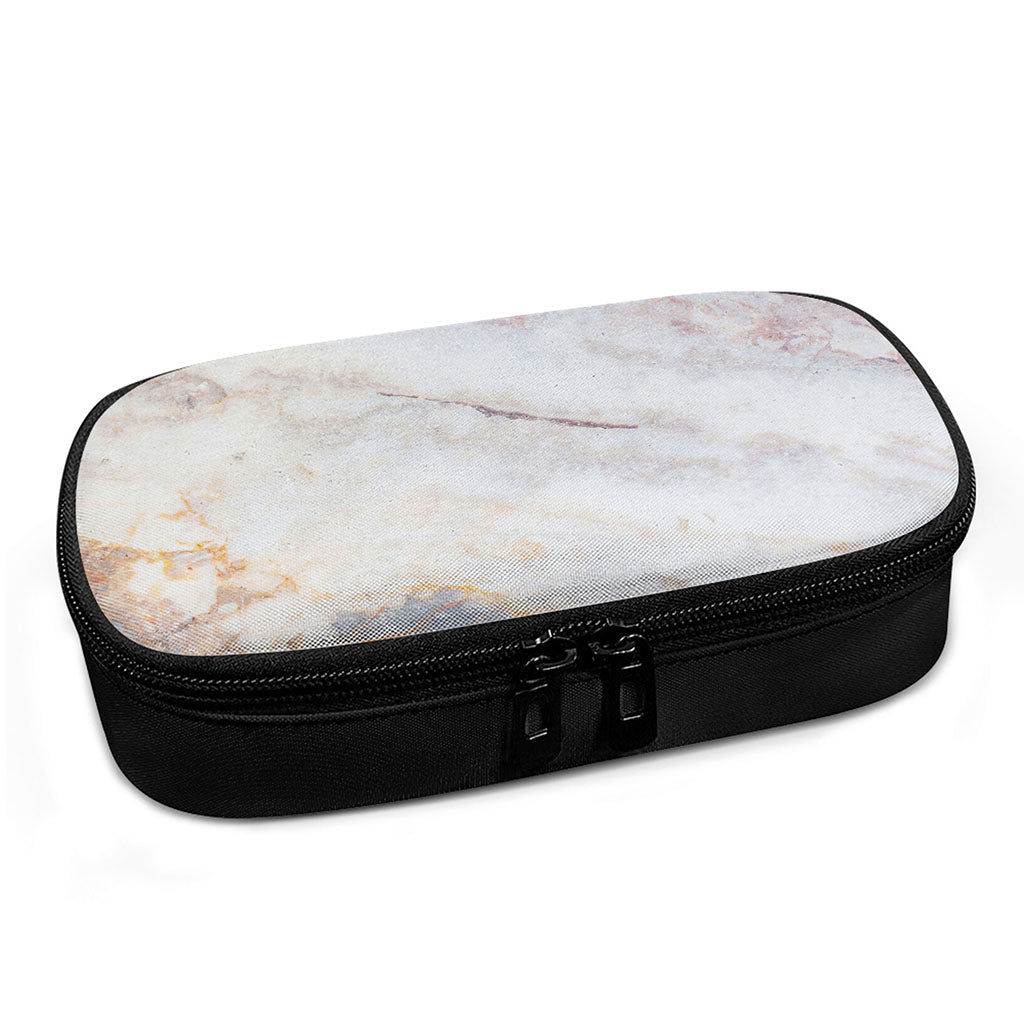 Pink White Grey Marble Print Insulin Cooler Travel Case