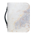 Pink White Grey Marble Print Leather Bible Cover