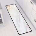 Pink White Grey Marble Print Long Kitchen Mat