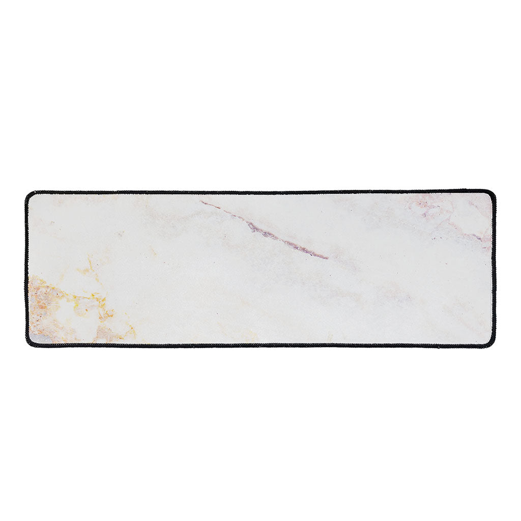 Pink White Grey Marble Print Long Kitchen Mat