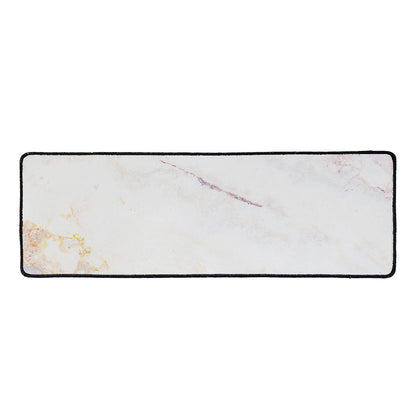 Pink White Grey Marble Print Long Kitchen Mat
