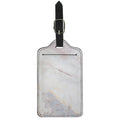Pink White Grey Marble Print Luggage Tag