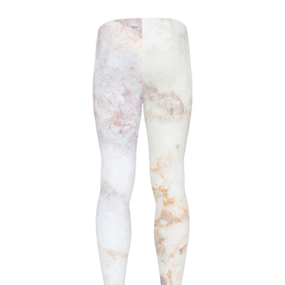 Pink White Grey Marble Print Men's leggings