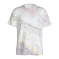 Pink White Grey Marble Print Men's Athletic T-Shirt