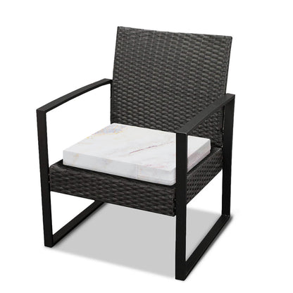 Pink White Grey Marble Print Outdoor Seat Cushion Cover