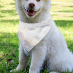 Pink White Grey Marble Print Over The Collar Dog Bandana