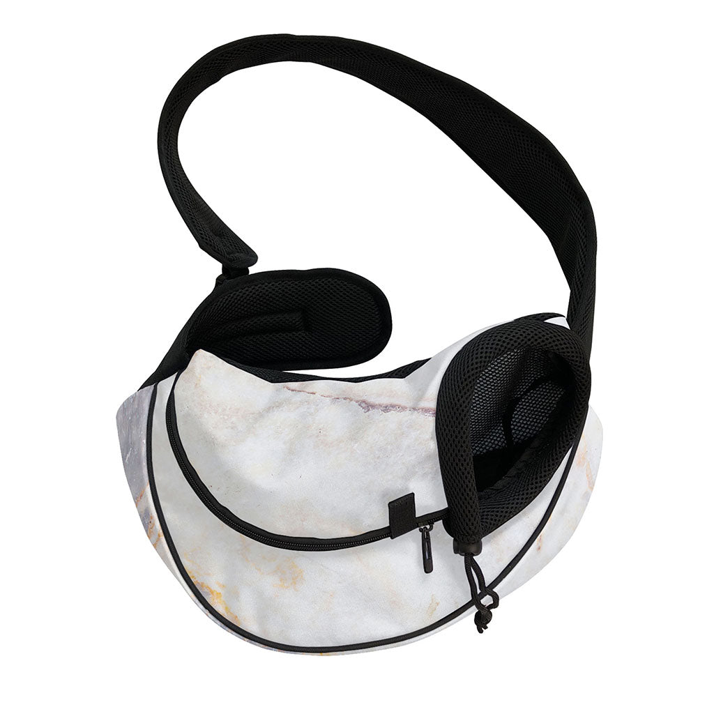 Pink White Grey Marble Print Pet Sling Carrier
