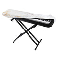 Pink White Grey Marble Print Piano Keyboard Cover
