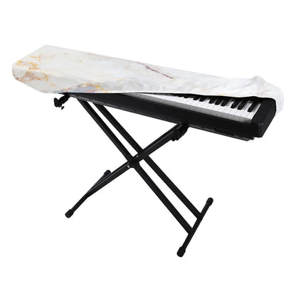 Pink White Grey Marble Print Piano Keyboard Cover