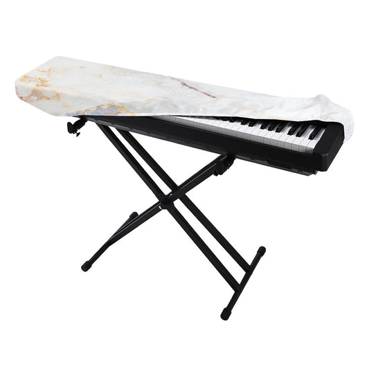 Pink White Grey Marble Print Piano Keyboard Cover