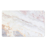 Pink White Grey Marble Print Polyester Doormat
