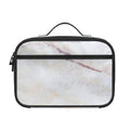 Pink White Grey Marble Print Portable Lunch Bag