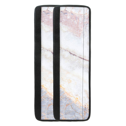 Pink White Grey Marble Print Refrigerator Handle Covers
