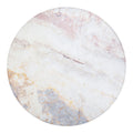 Pink White Grey Marble Print Round Blanket