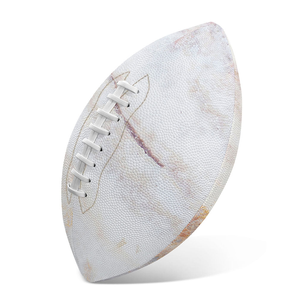 Pink White Grey Marble Print Rugby Ball