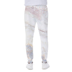 Pink White Grey Marble Print Scuba Joggers