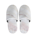 Pink White Grey Marble Print Slippers