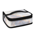 Pink White Grey Marble Print Small Lunch Bag
