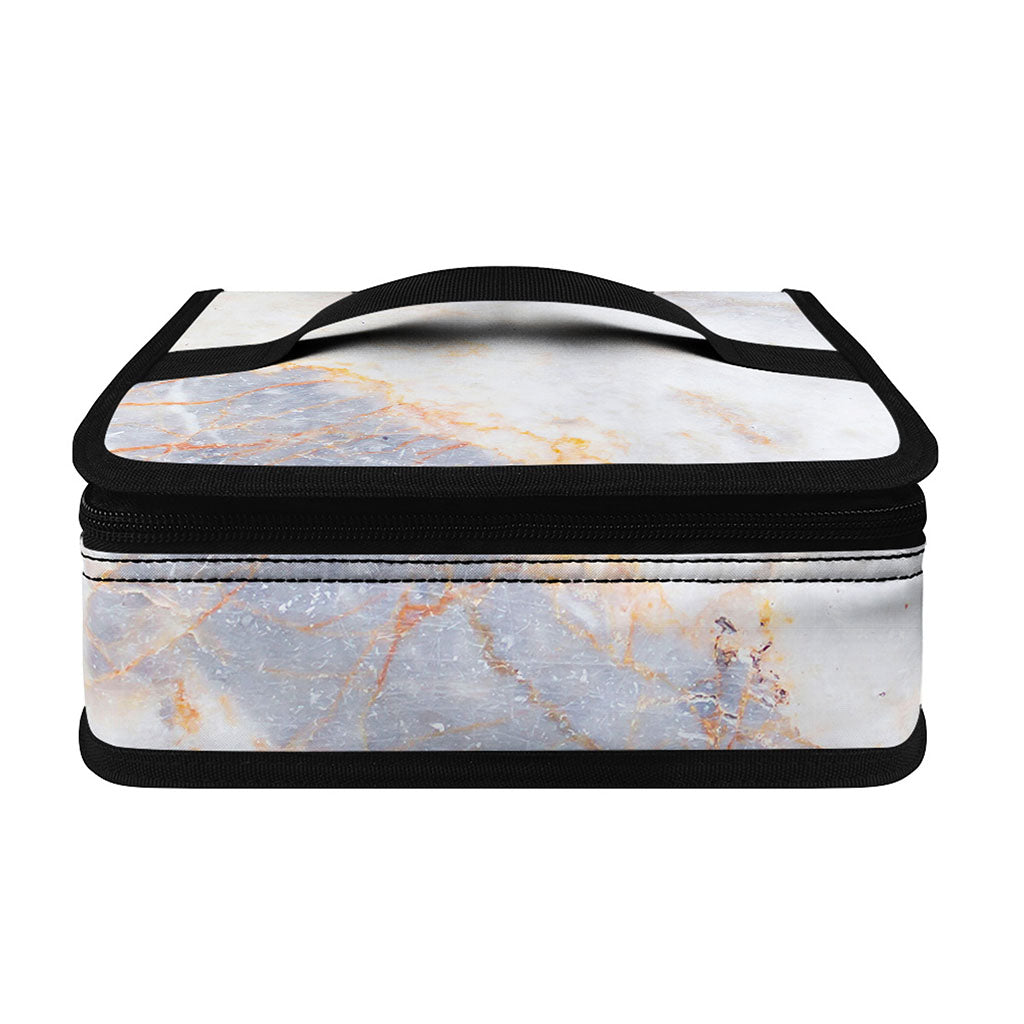 Pink White Grey Marble Print Small Lunch Bag