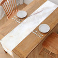 Pink White Grey Marble Print Table Runner