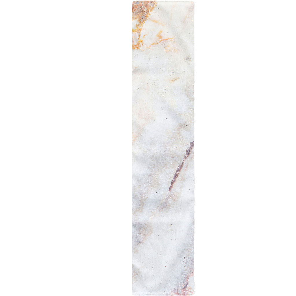 Pink White Grey Marble Print Table Runner
