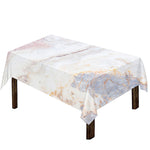 Pink White Grey Marble Print Tablecloth