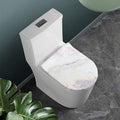 Pink White Grey Marble Print Toilet Lid Cover