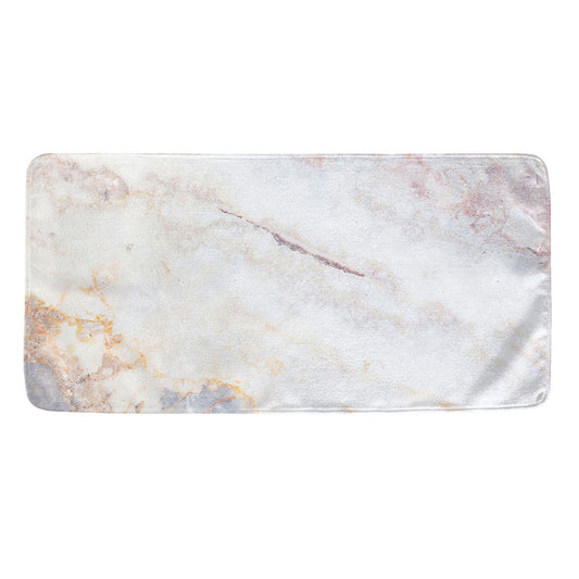 Pink White Grey Marble Print Towel